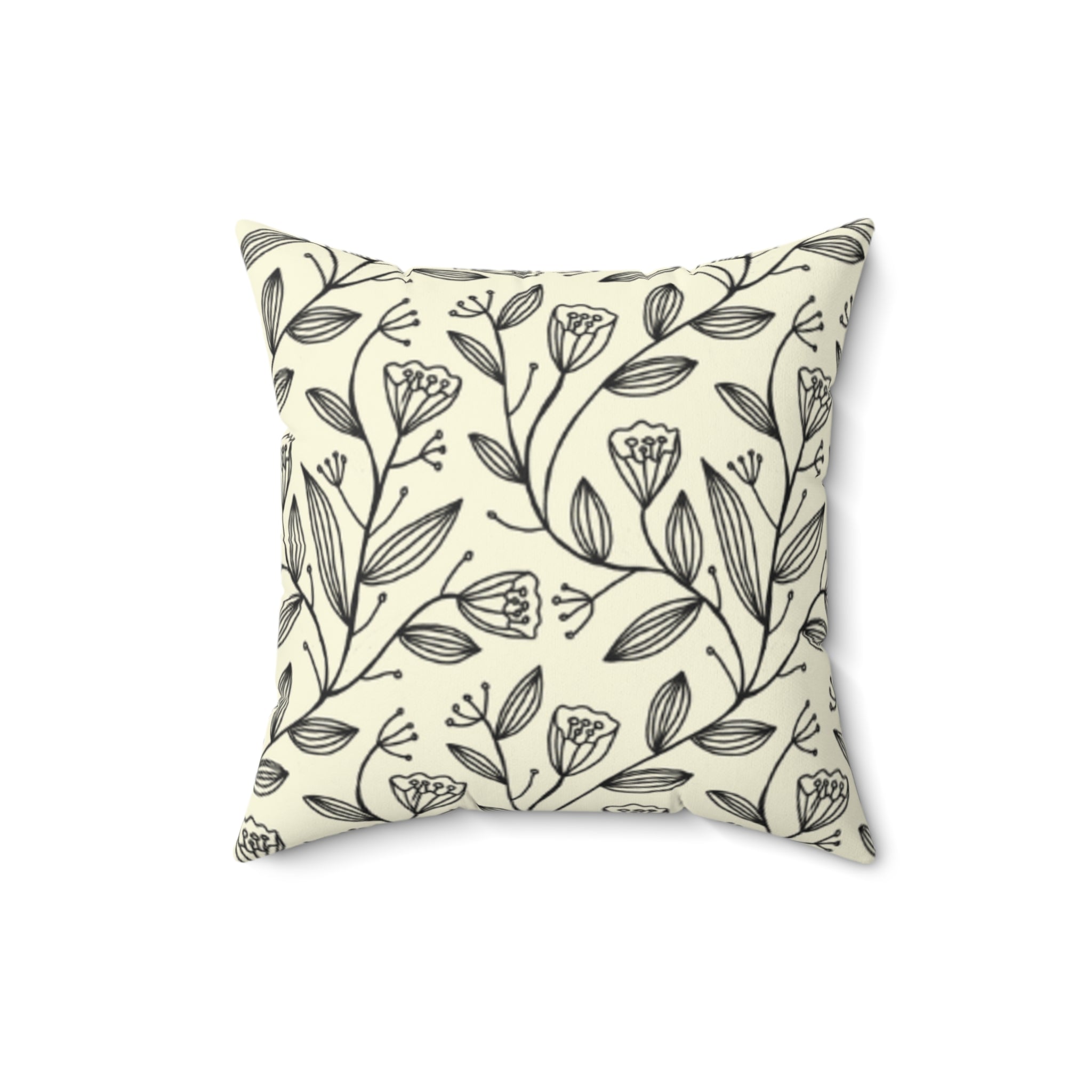 Tulip Garden Suede Pillow