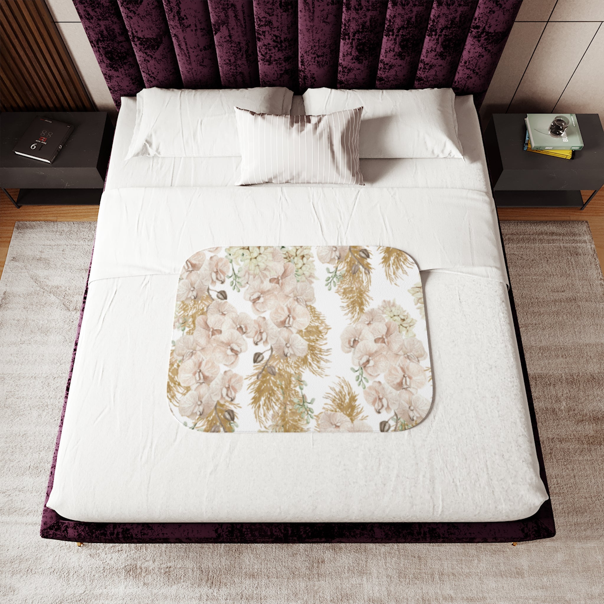 Peony Garden Sherpa Blanket