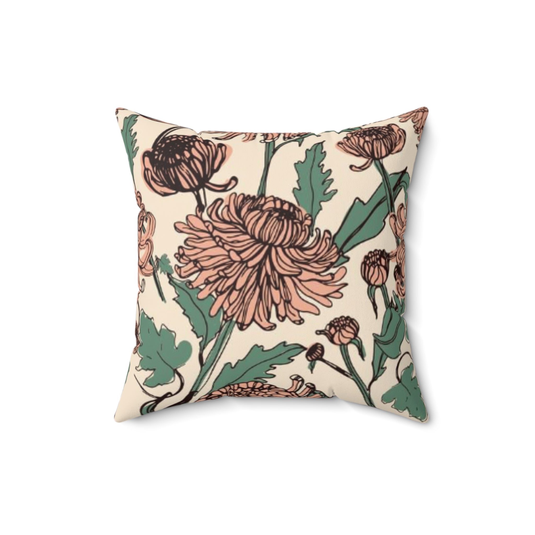 Mauve Garden Suede Pillow