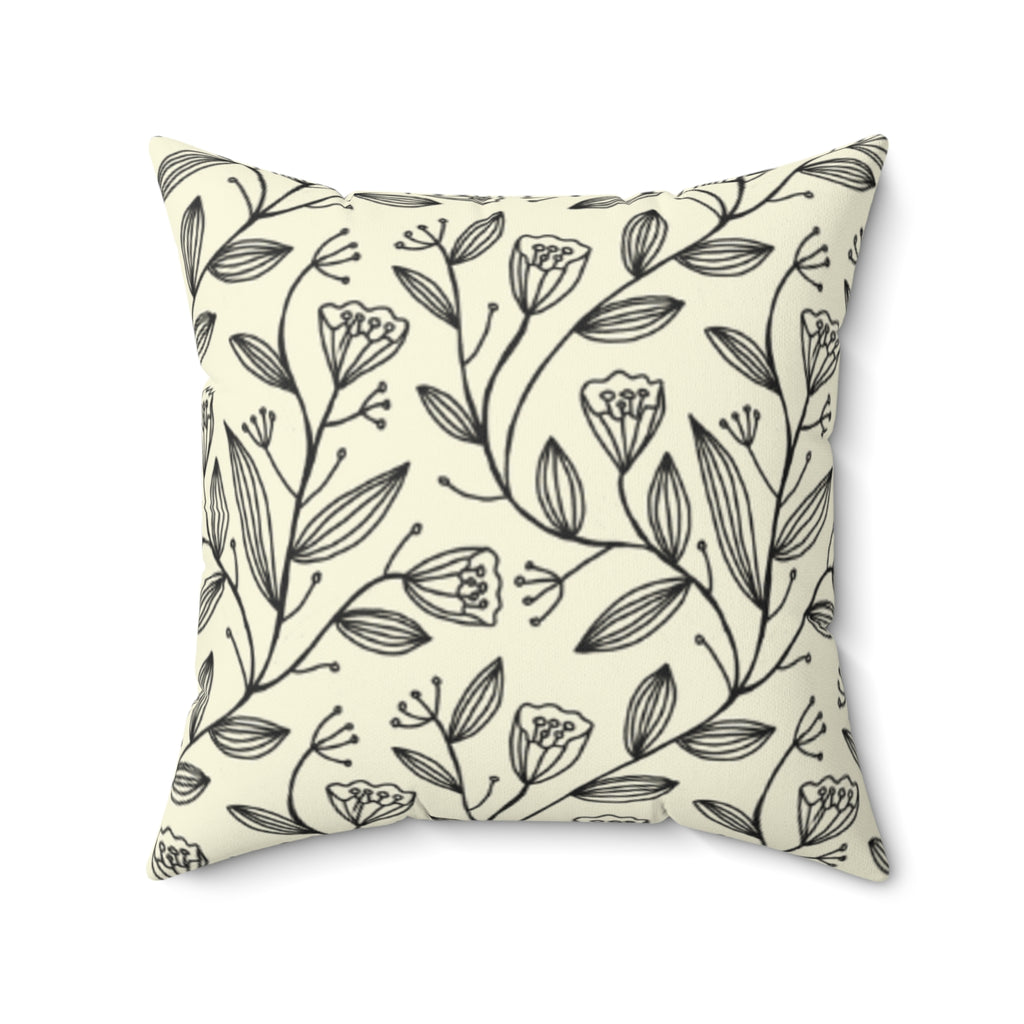 Tulip Garden Suede Pillow