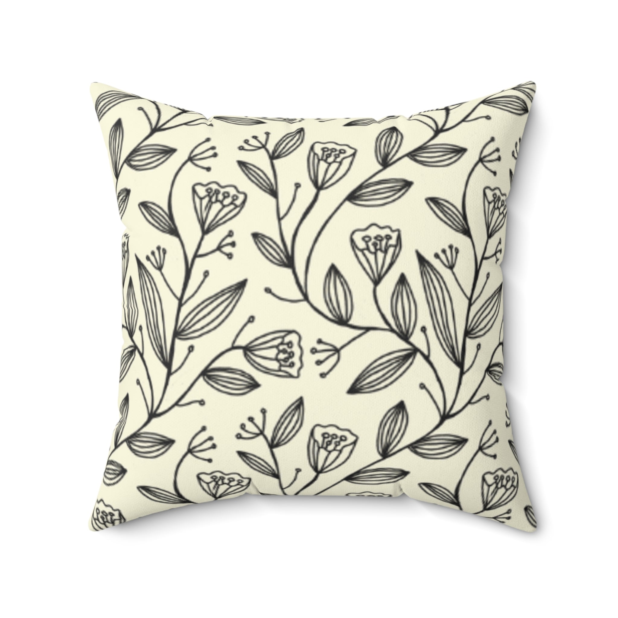 Tulip Garden Suede Pillow