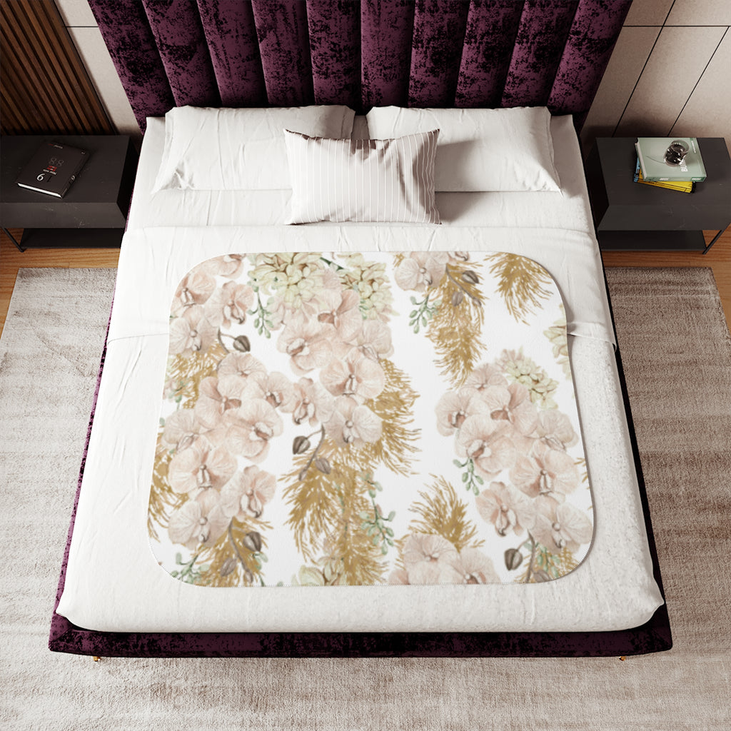 Peony Garden Sherpa Blanket