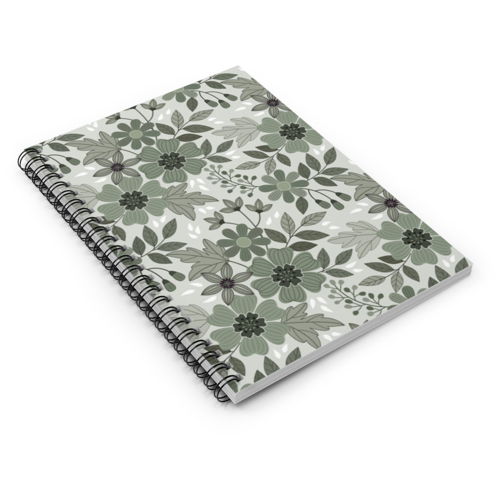 Green Garden Spiral Journal