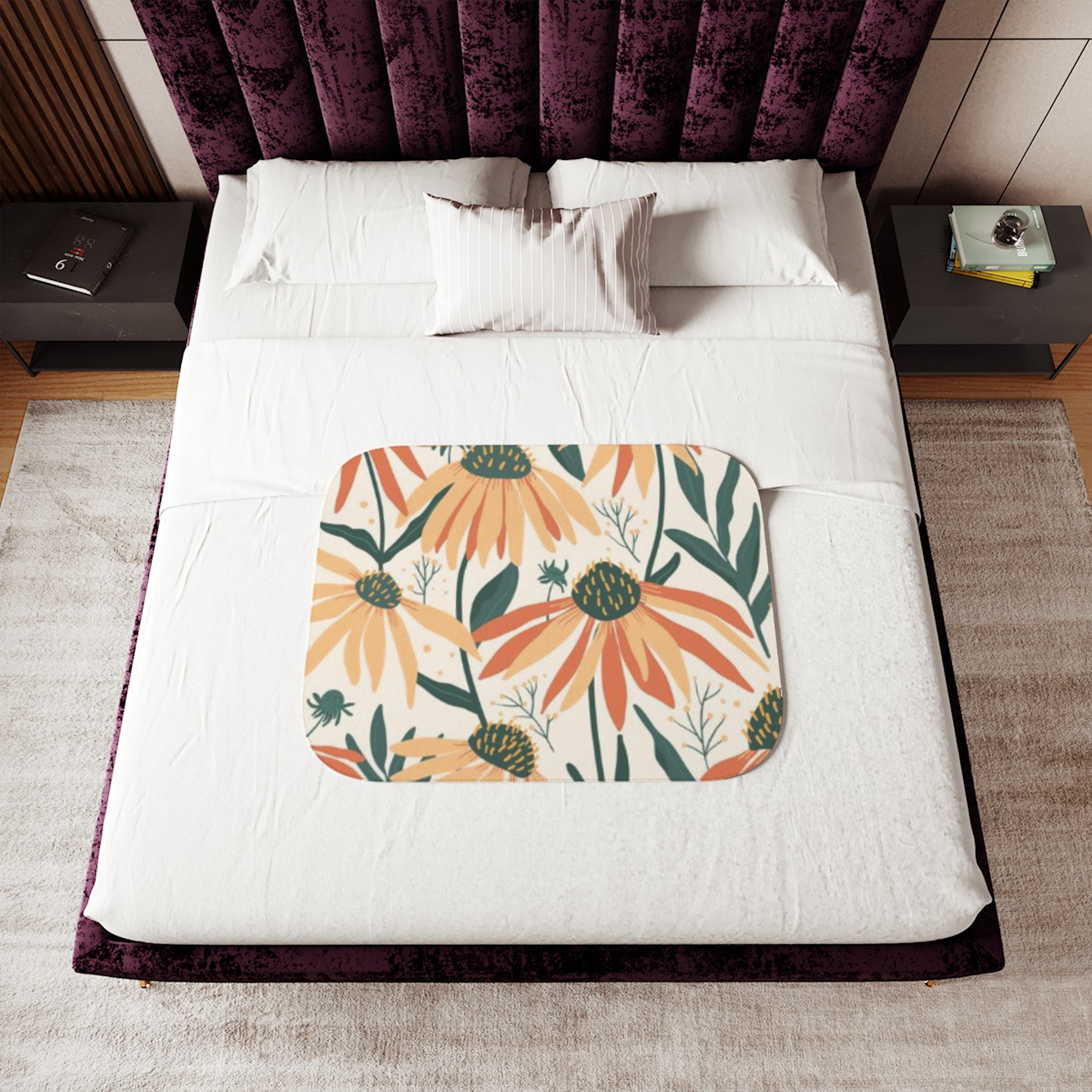 Daisy Garden Sherpa Blanket
