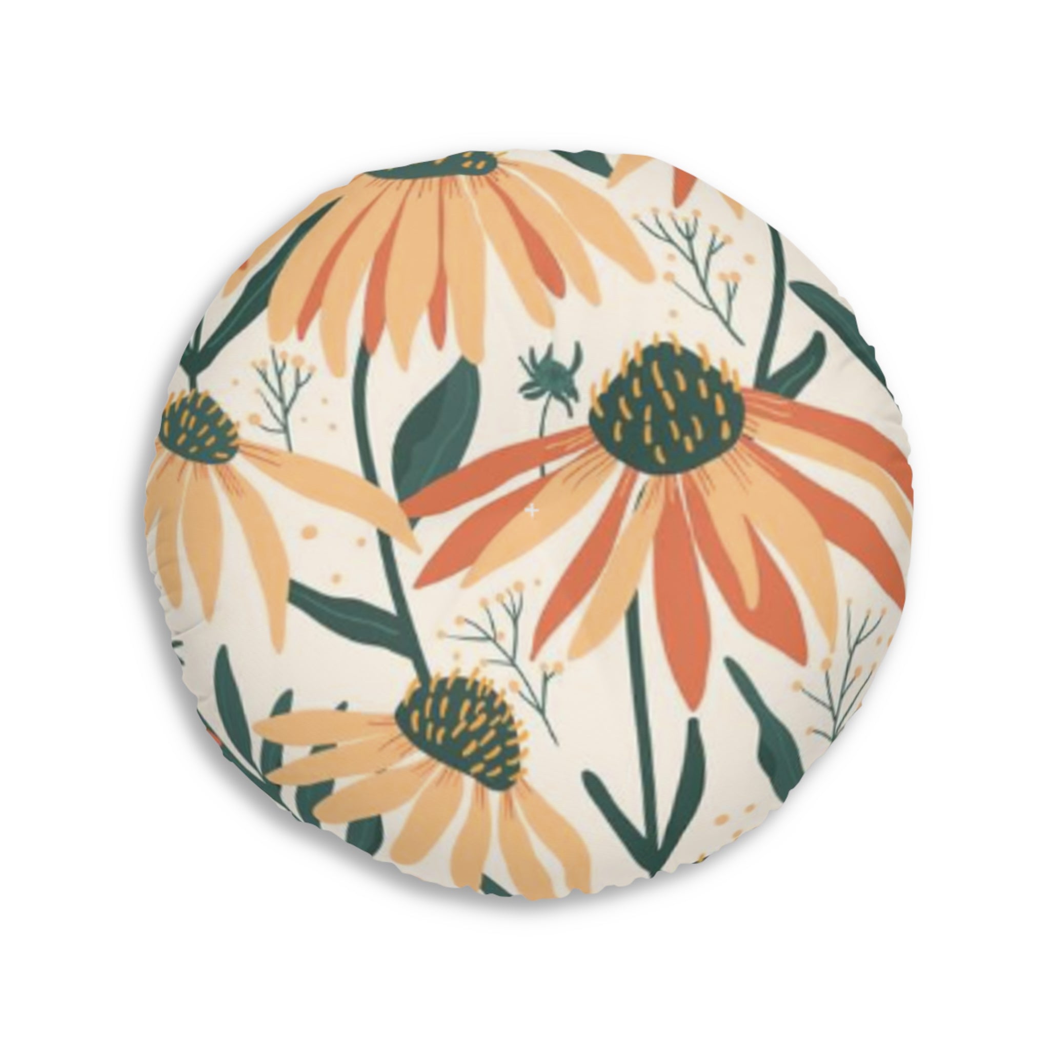Daisy Garden Floor Pillow Round