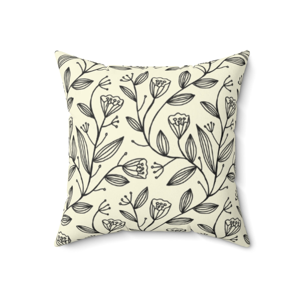 Tulip Garden Suede Pillow