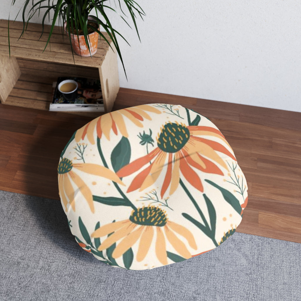 Daisy Garden Floor Pillow Round