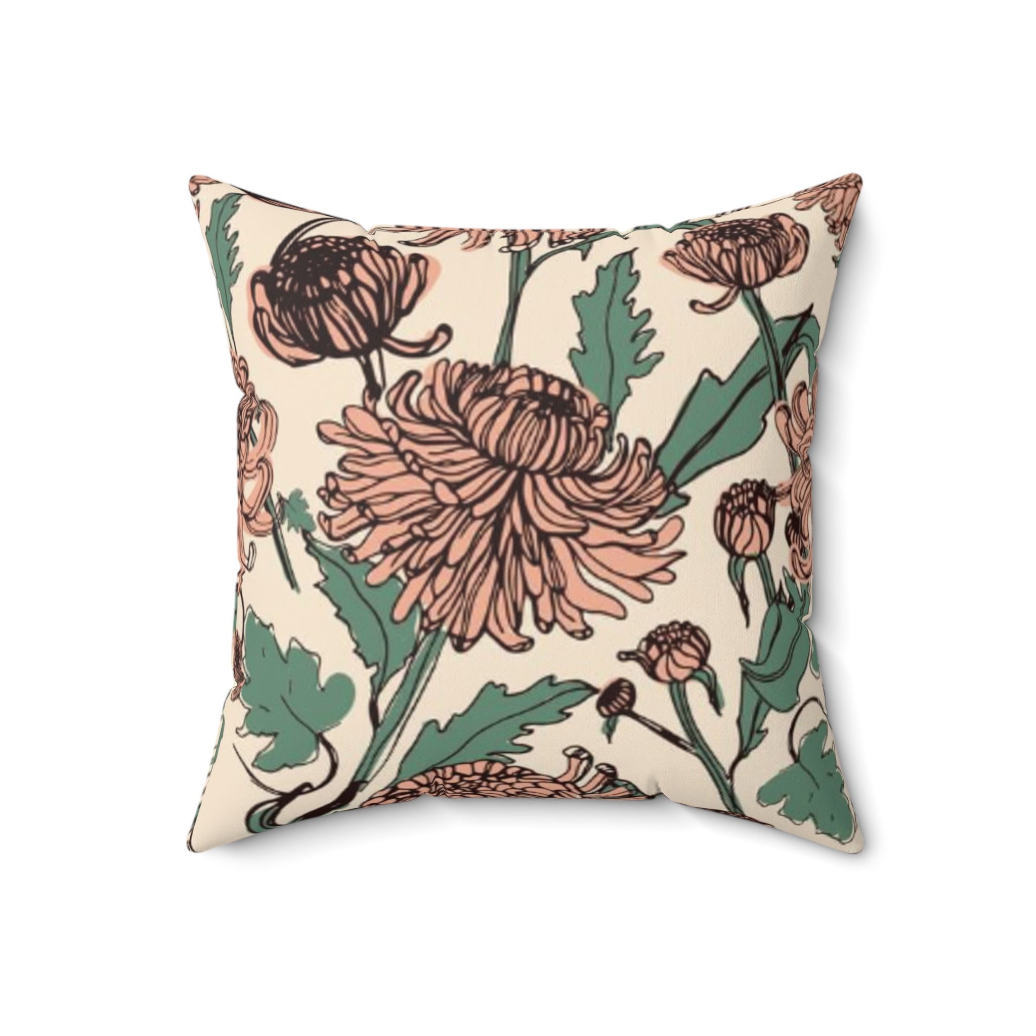 Mauve Garden Suede Pillow