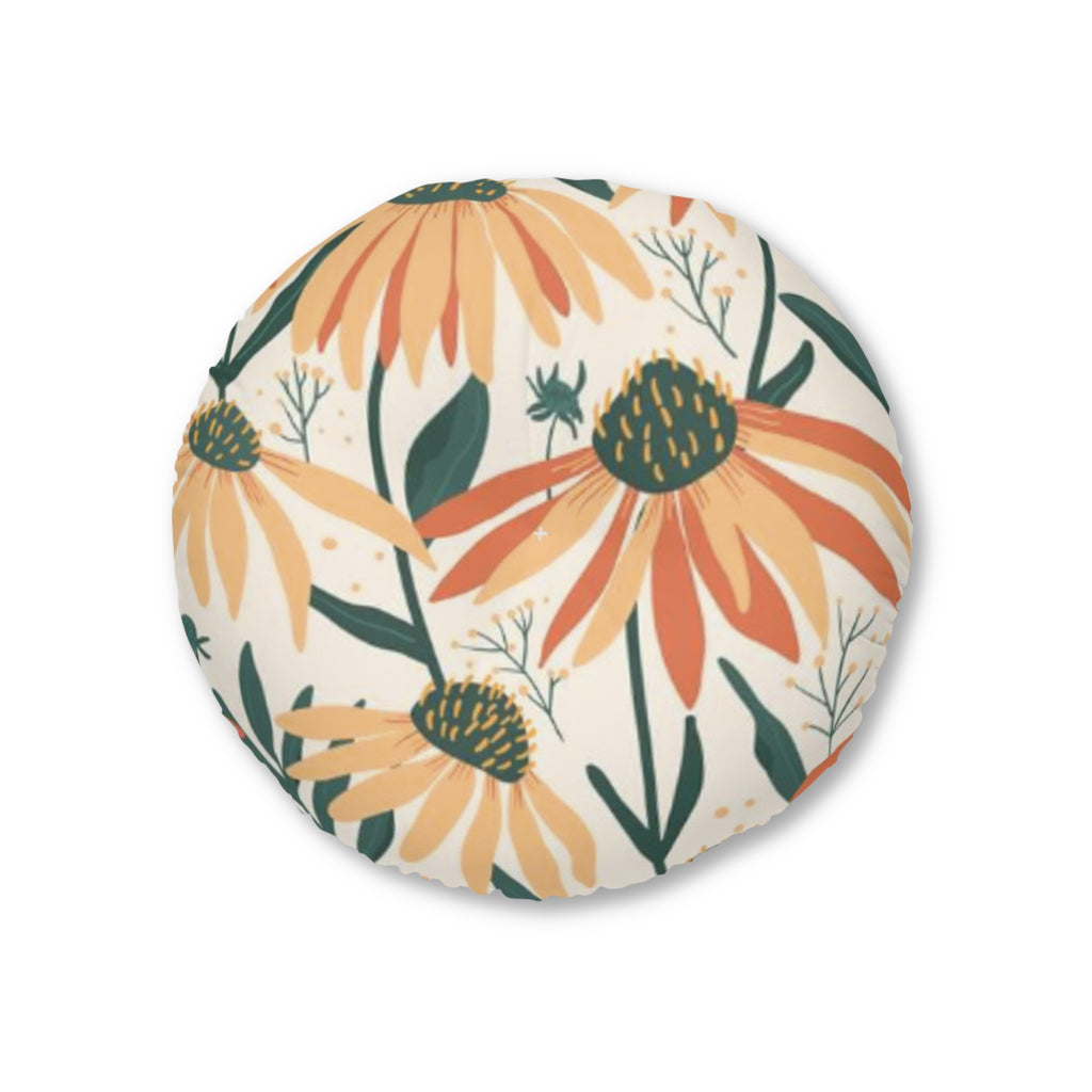Daisy Garden Floor Pillow Round