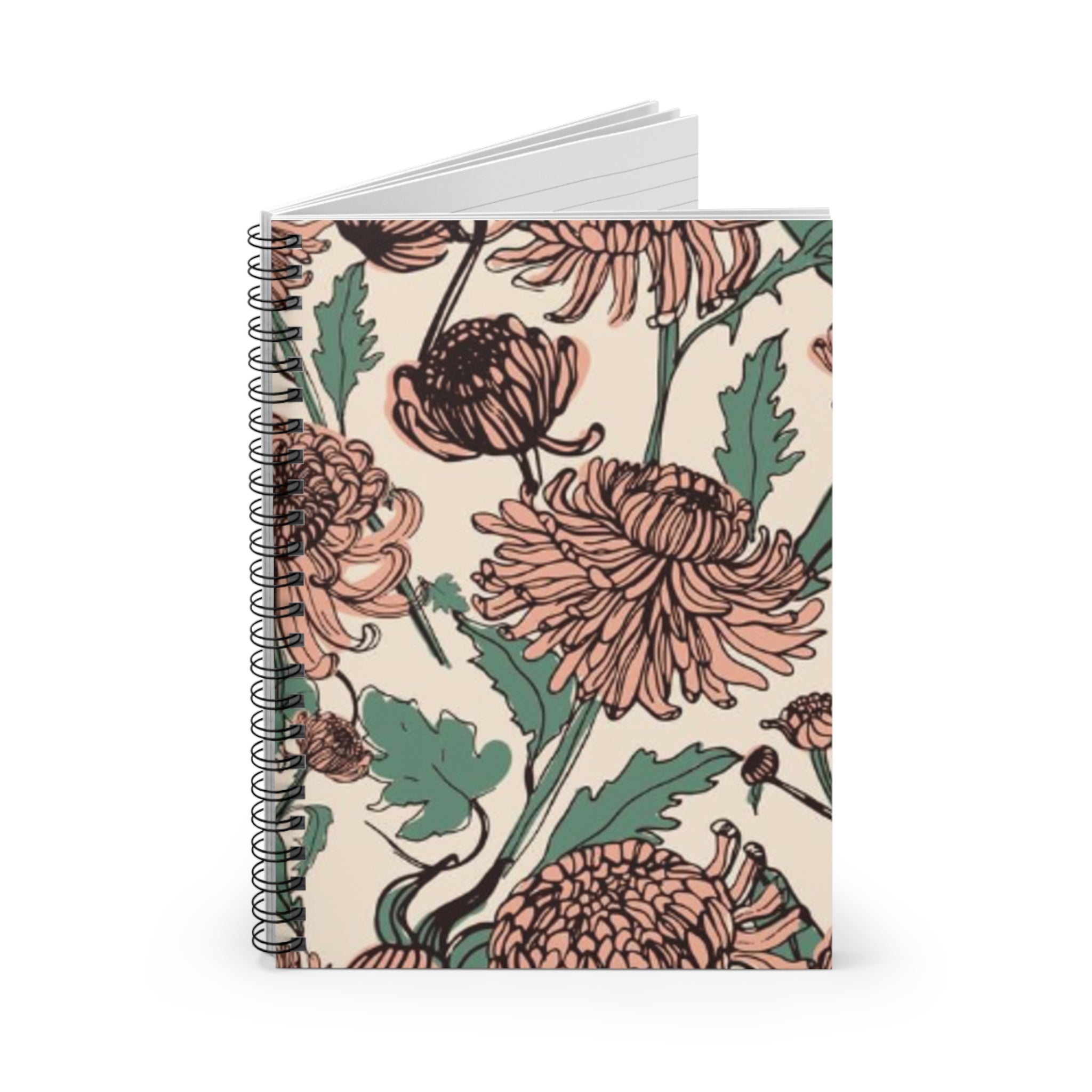 Mauve Garden Spiral Journal