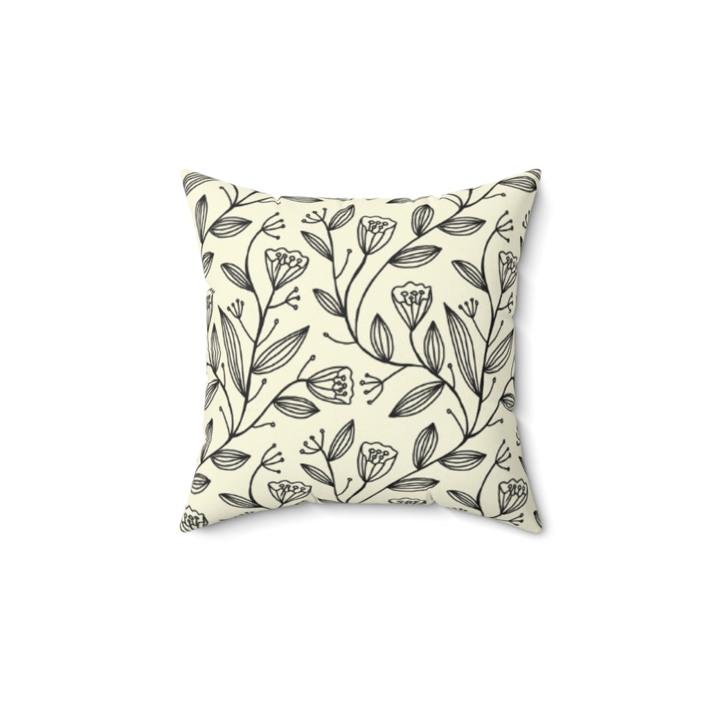 Tulip Garden Suede Pillow