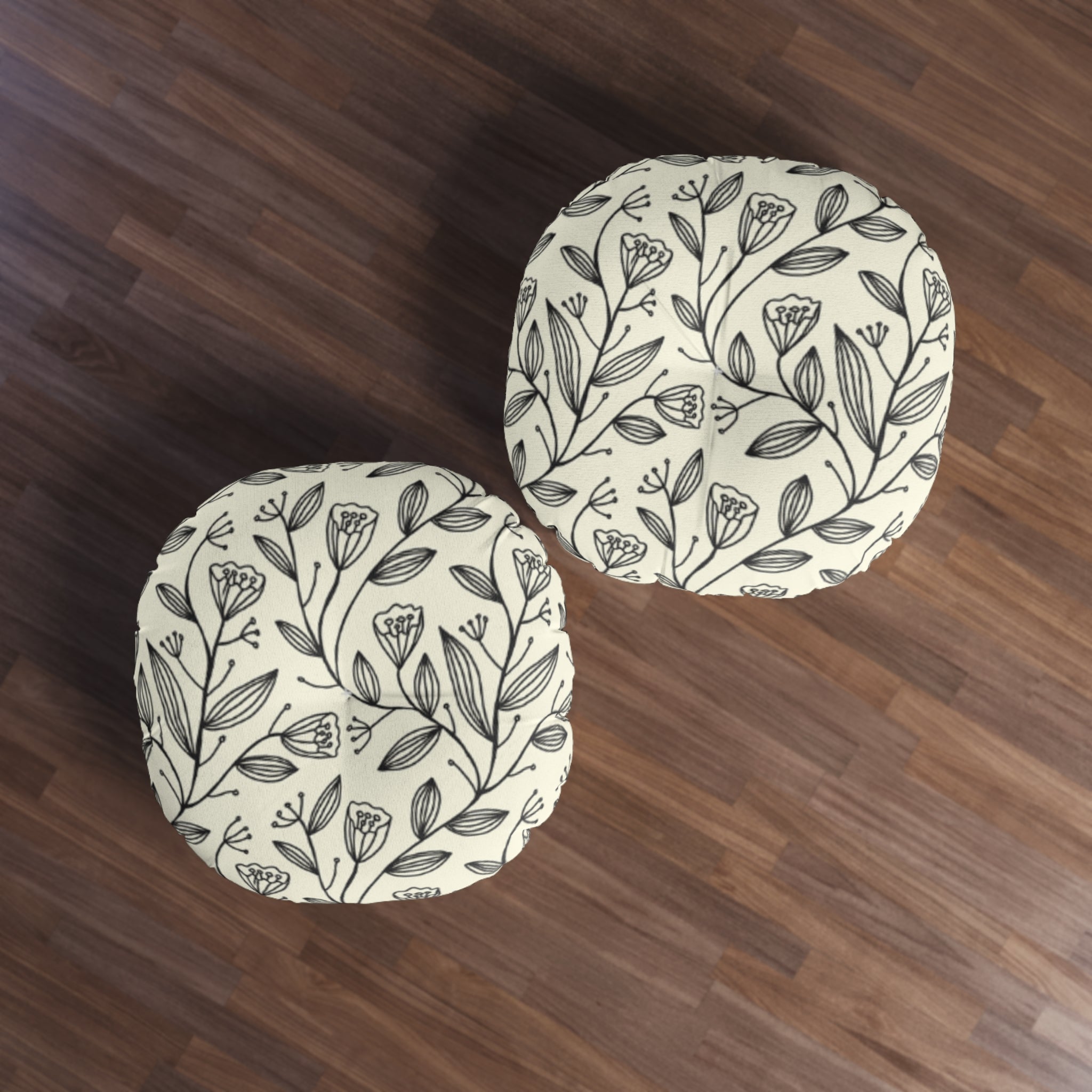Tulip Garden Floor Pillow Round