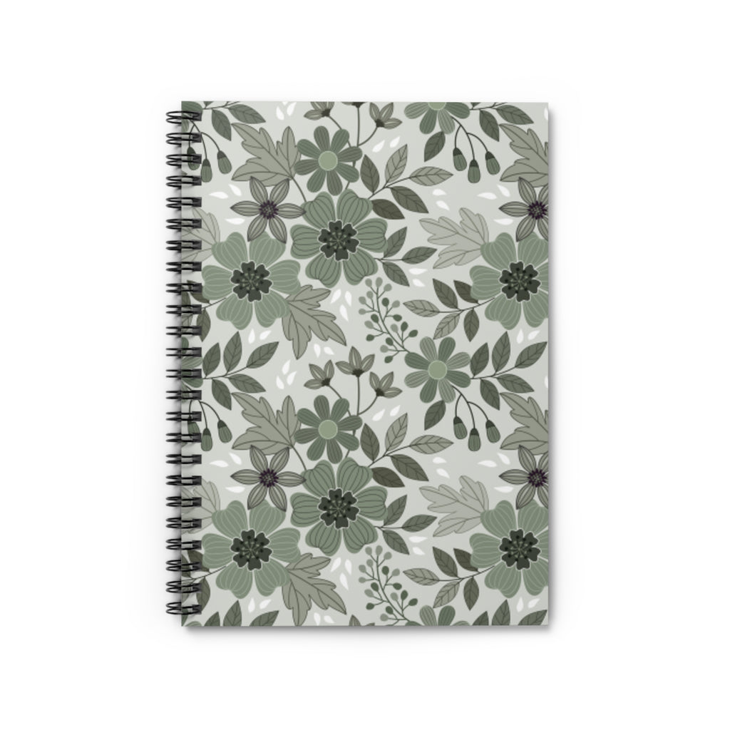 Green Garden Spiral Journal