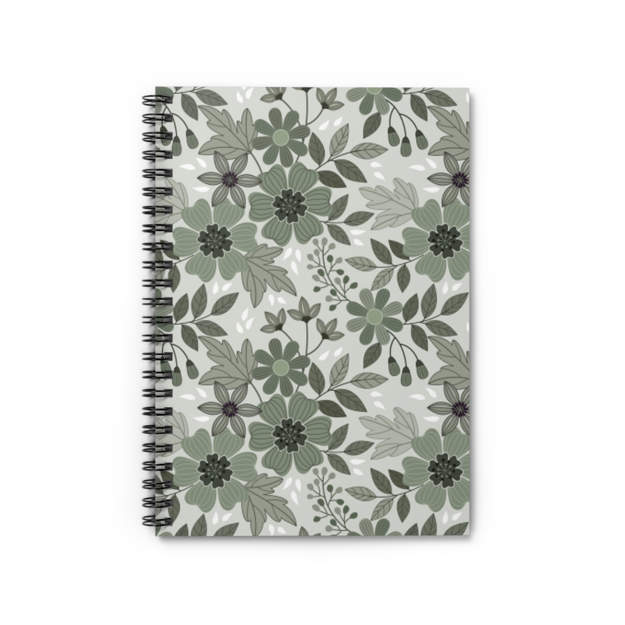 Green Garden Spiral Journal