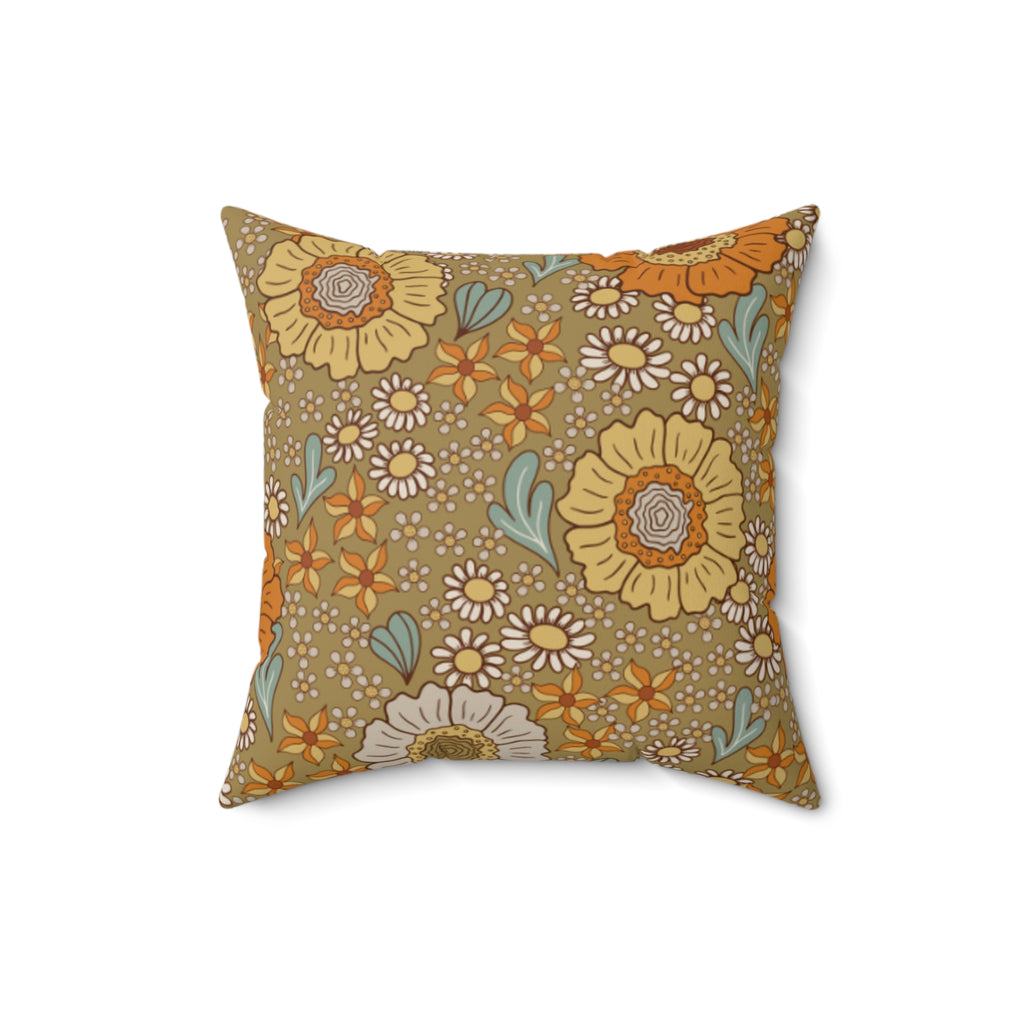 Nude Garden Suede Pillow