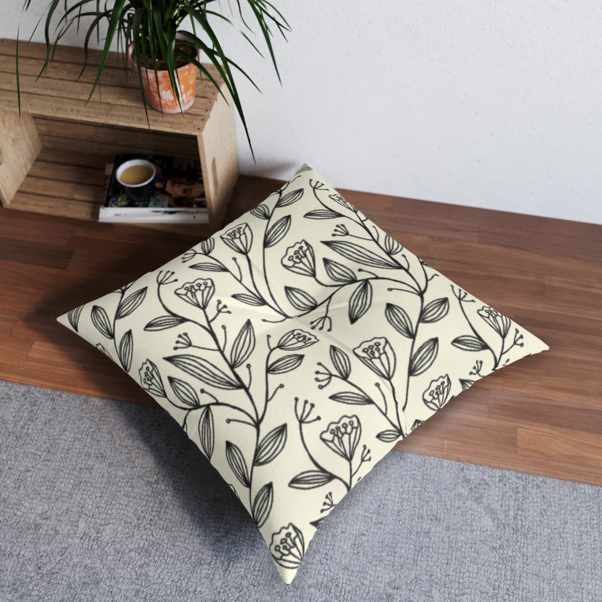 Tulip Garden Floor Pillow