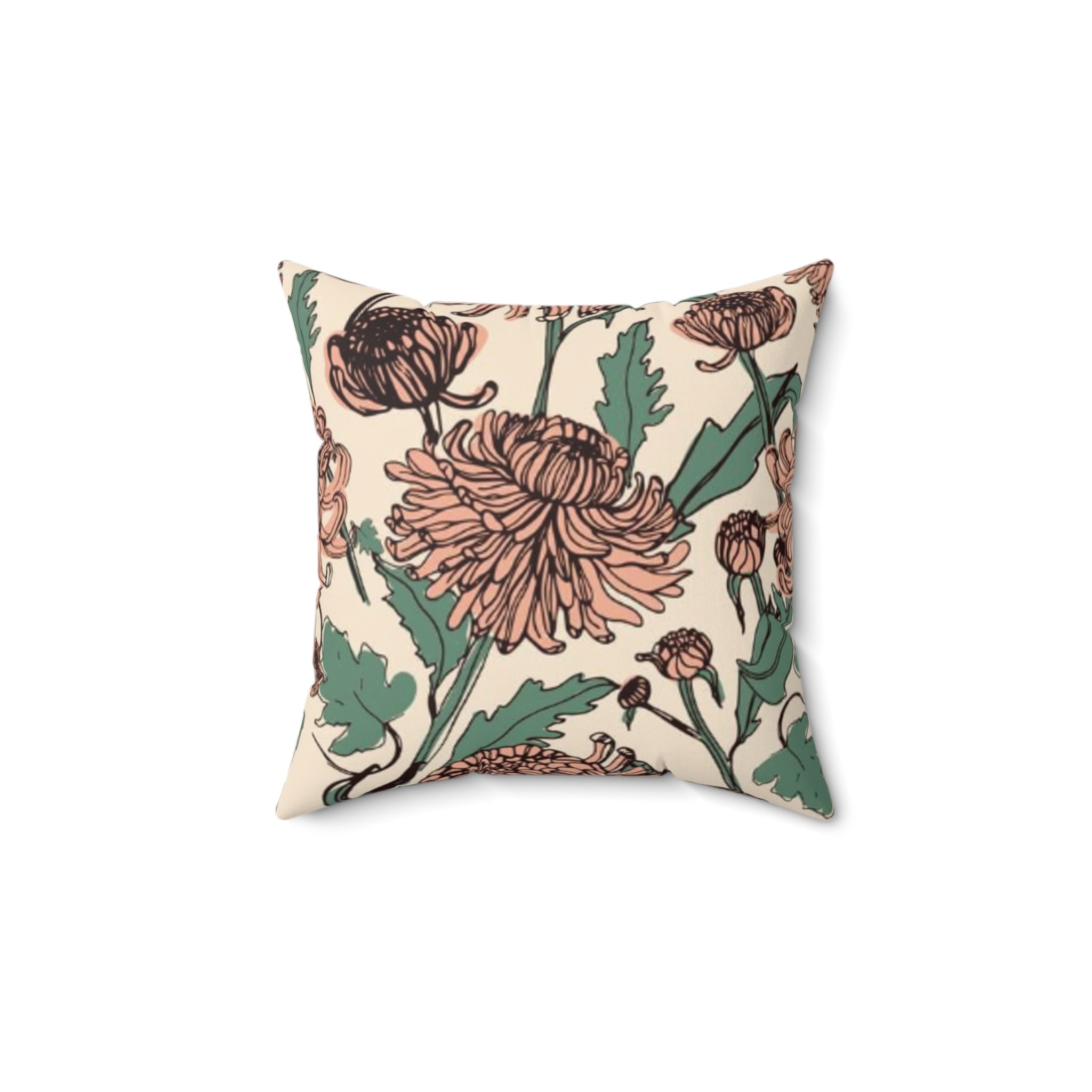 Mauve Garden Suede Pillow