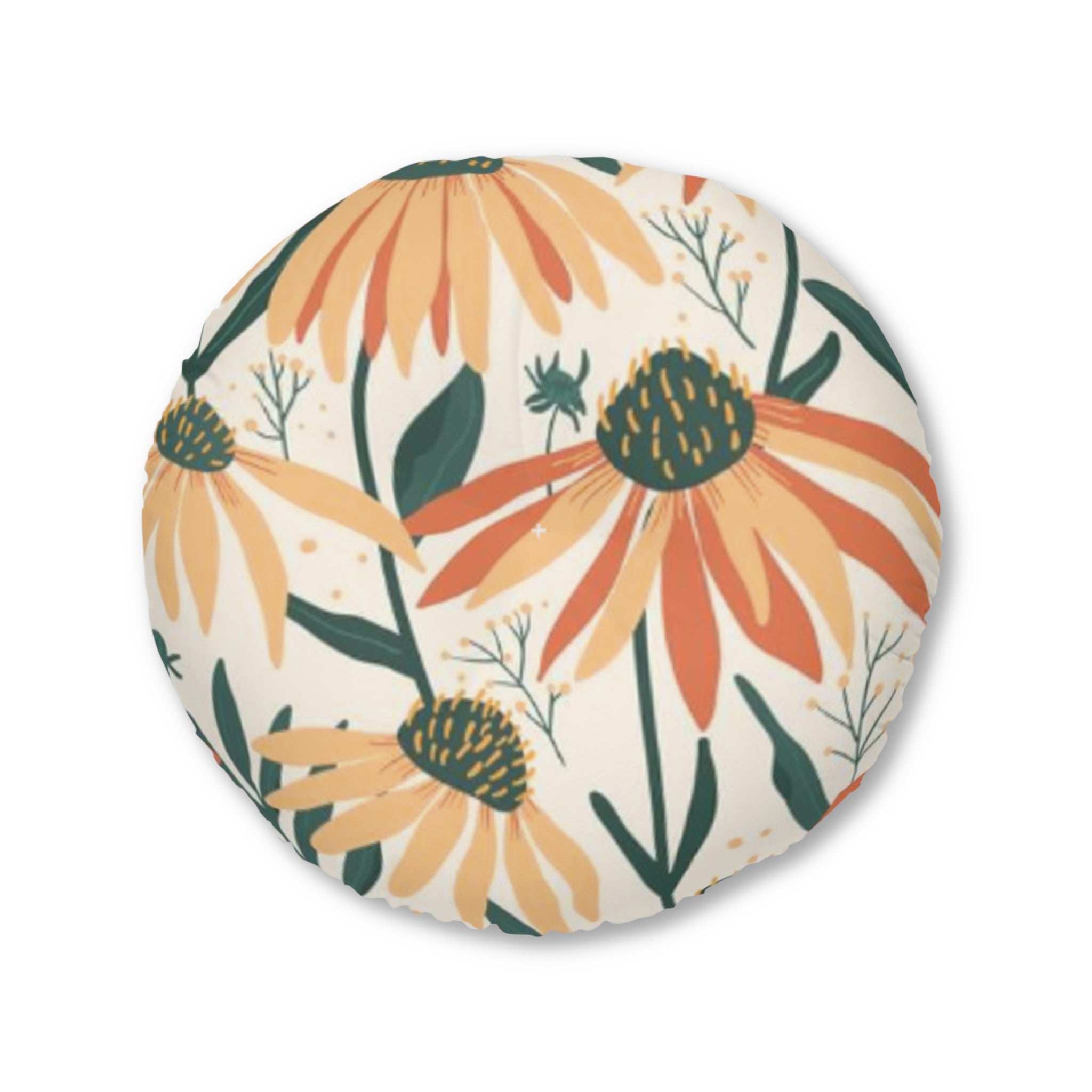 Daisy Garden Floor Pillow Round