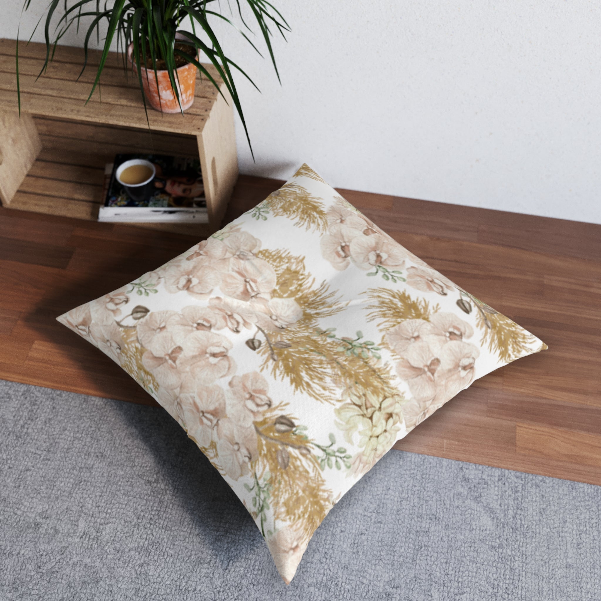 Peony Garden Floor Pillow