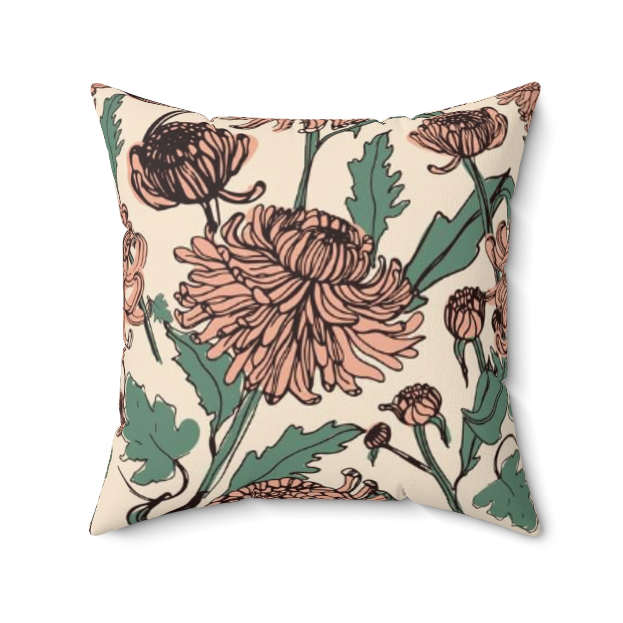 Mauve Garden Suede Pillow