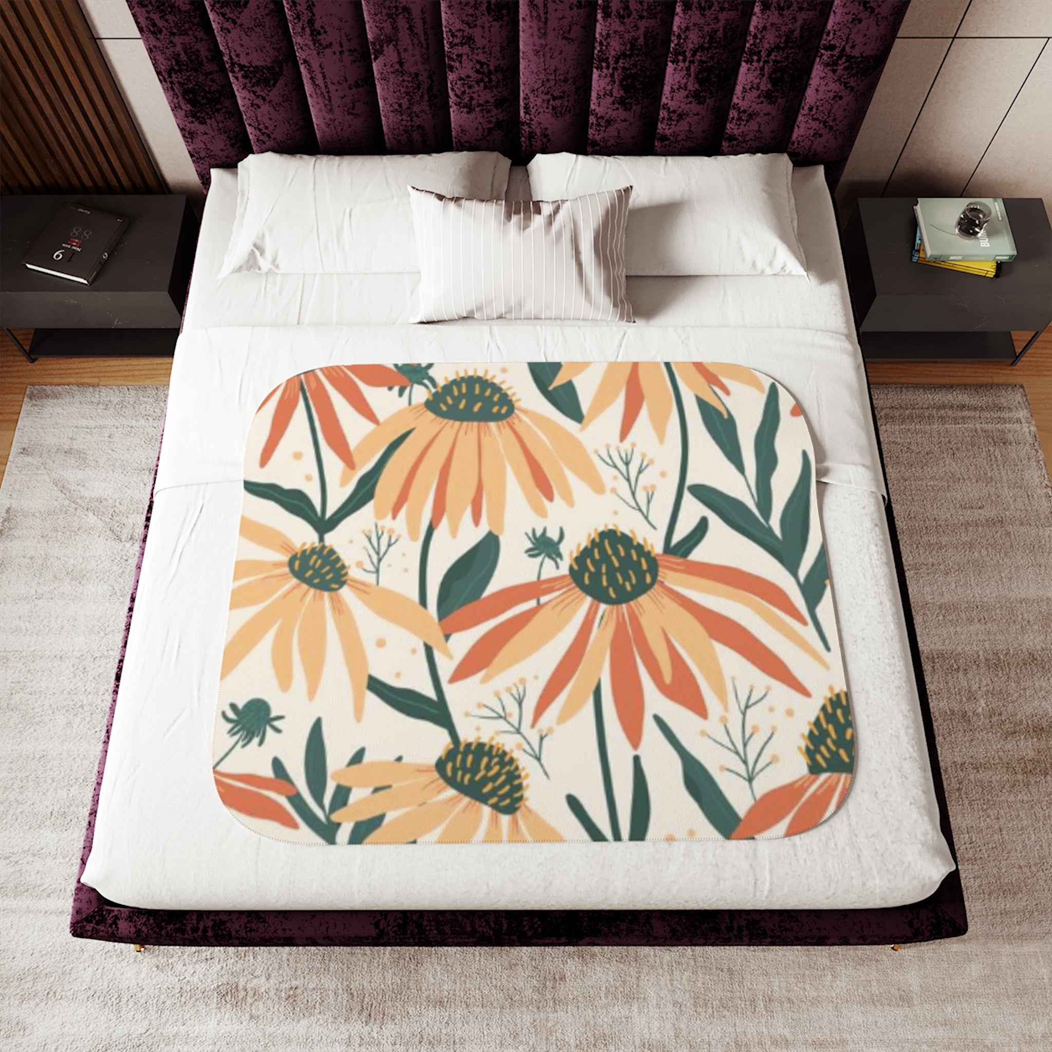 Daisy Garden Sherpa Blanket
