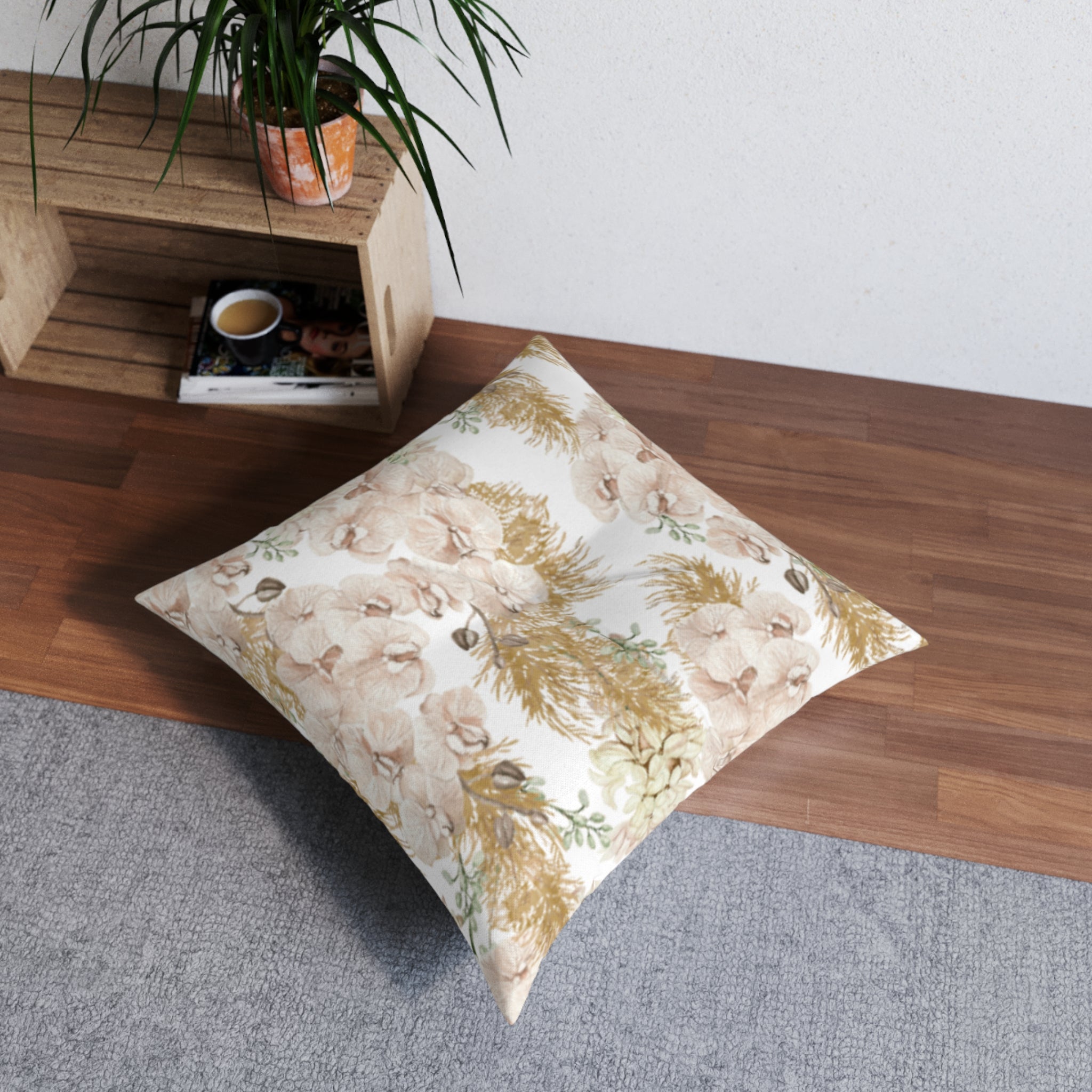 Peony Garden Floor Pillow