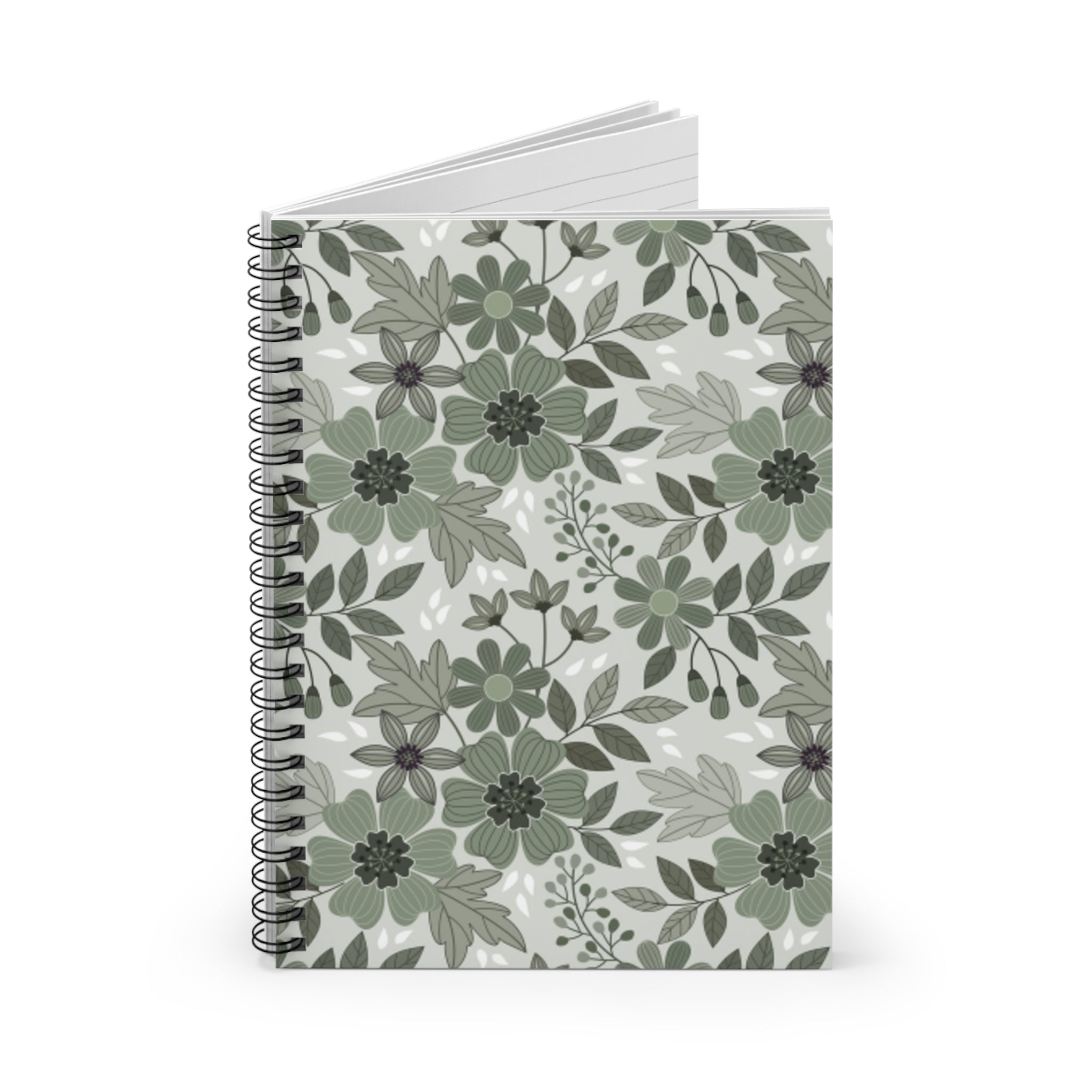 Green Garden Spiral Journal