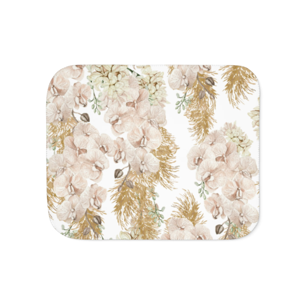 Peony Garden Sherpa Blanket