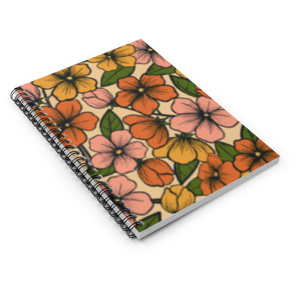 Pastel Garden Spiral Journal