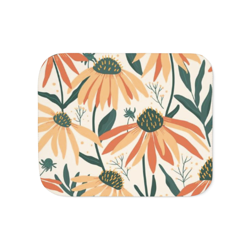 Daisy Garden Sherpa Blanket