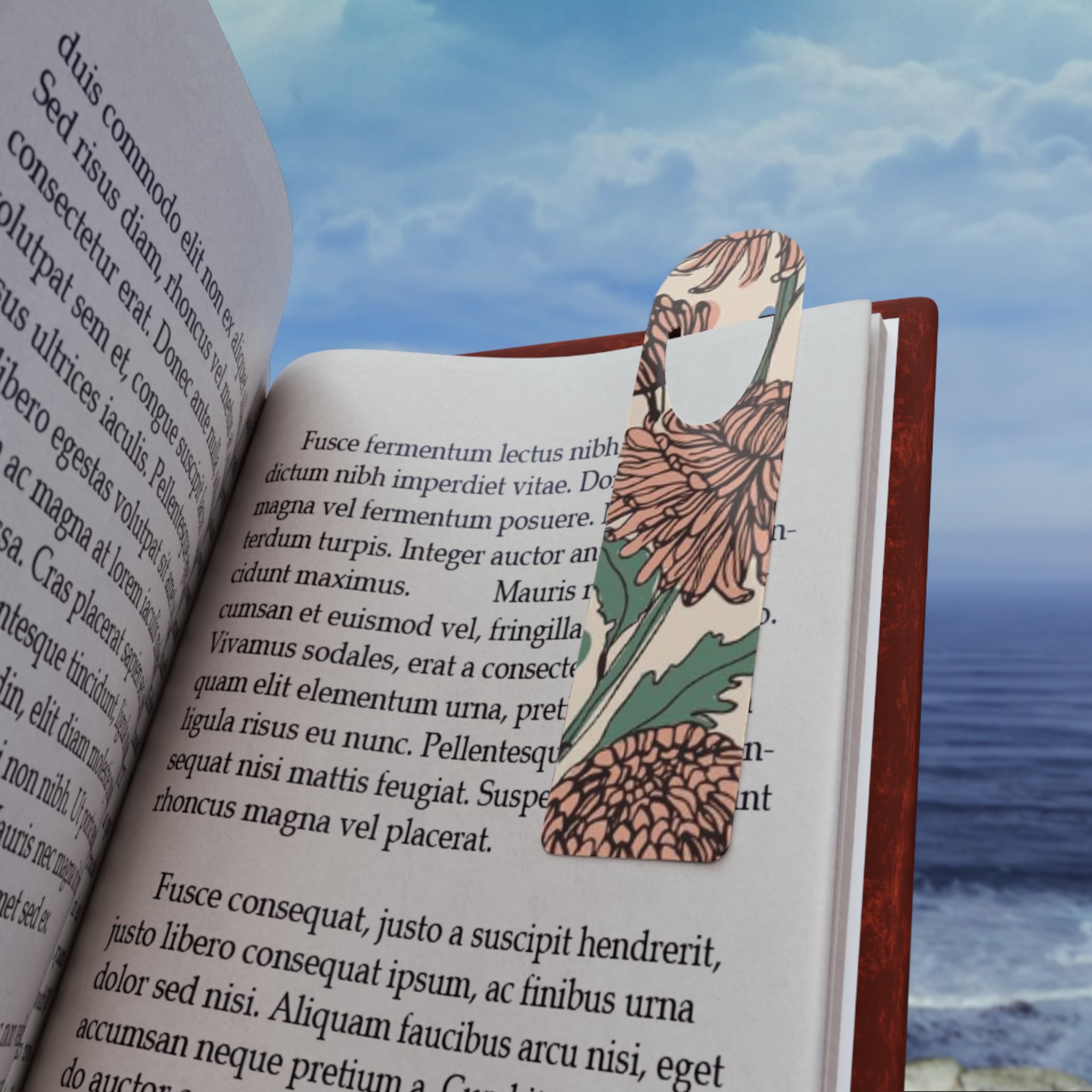 Mauve Garden Metal Bookmark