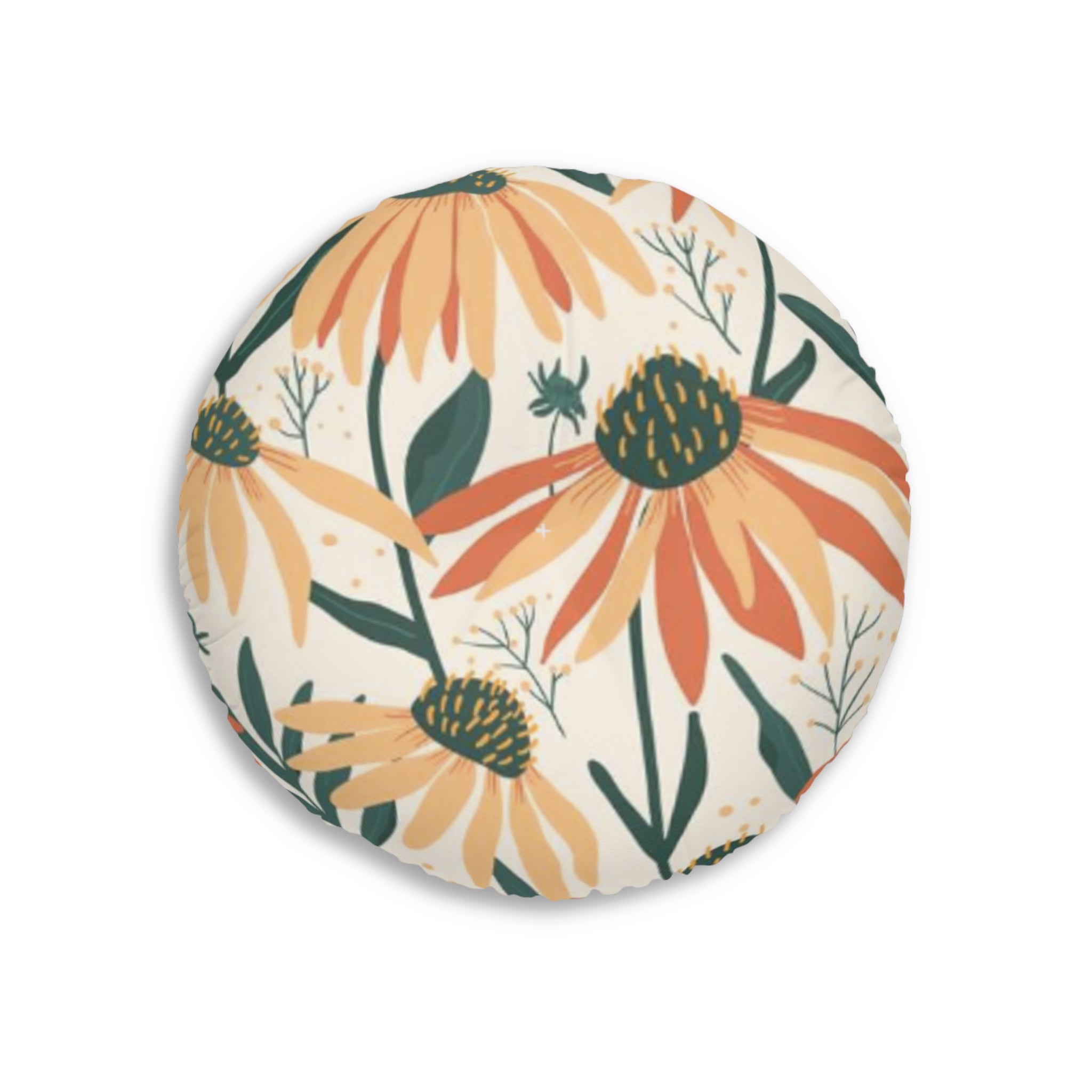 Daisy Garden Floor Pillow Round